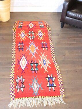 CLOSING SALE NEW Handwoven Moroccan Rug, Wool Cotton Boho Decor Berber